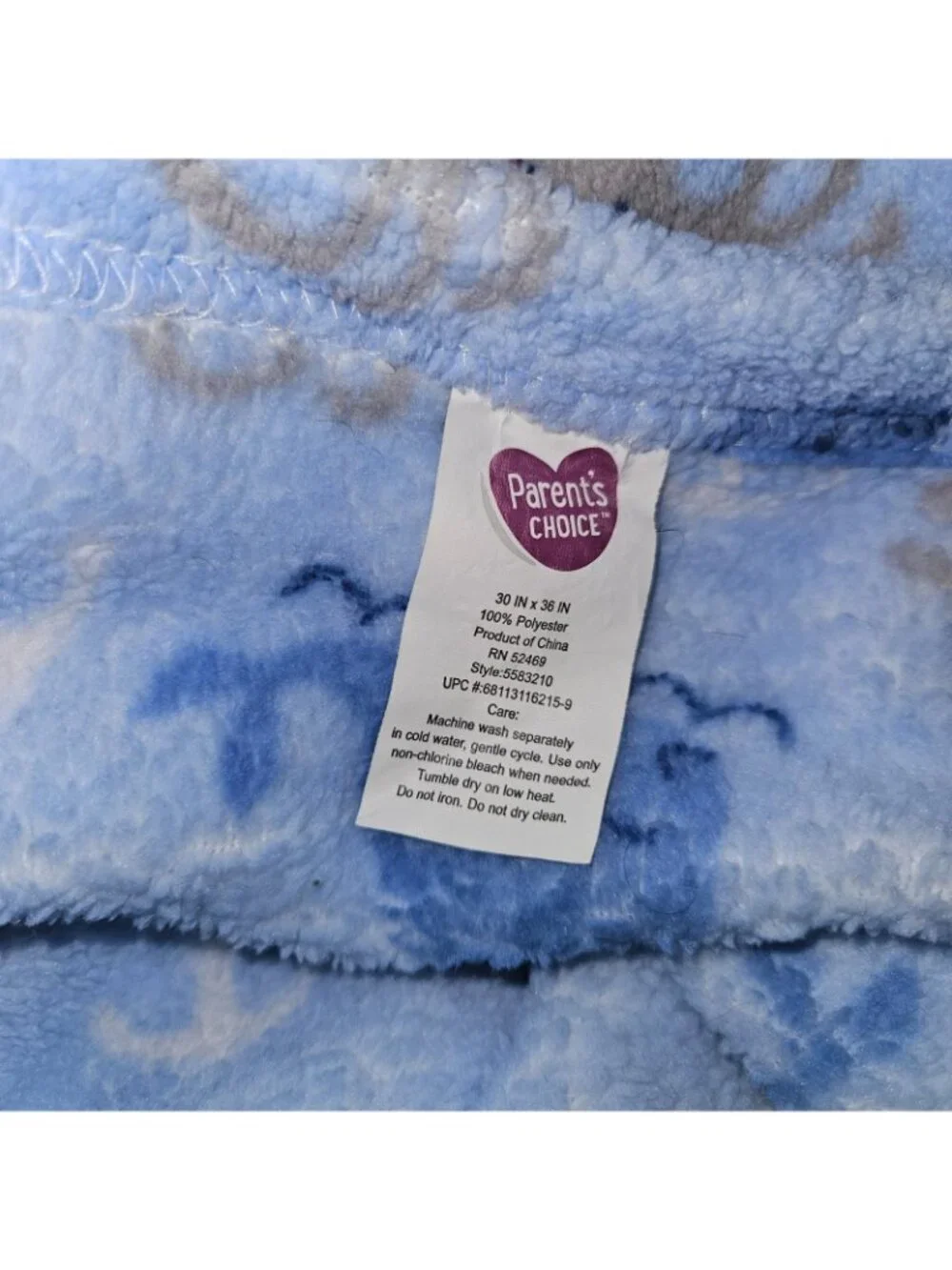 Parent's Choice Blue Fleece Baby Blanket Octopus Whale Anchor Ocean 30x36
